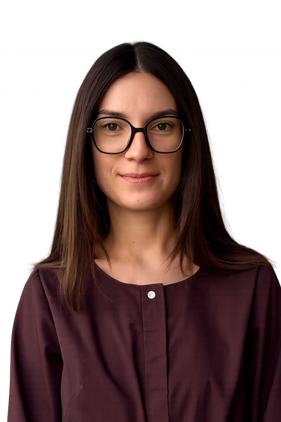 Oleksandra, Waxglow Calgary esthetician, in a private studio uniform